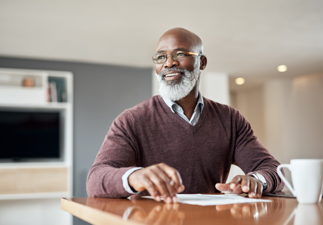 man planning for retirement