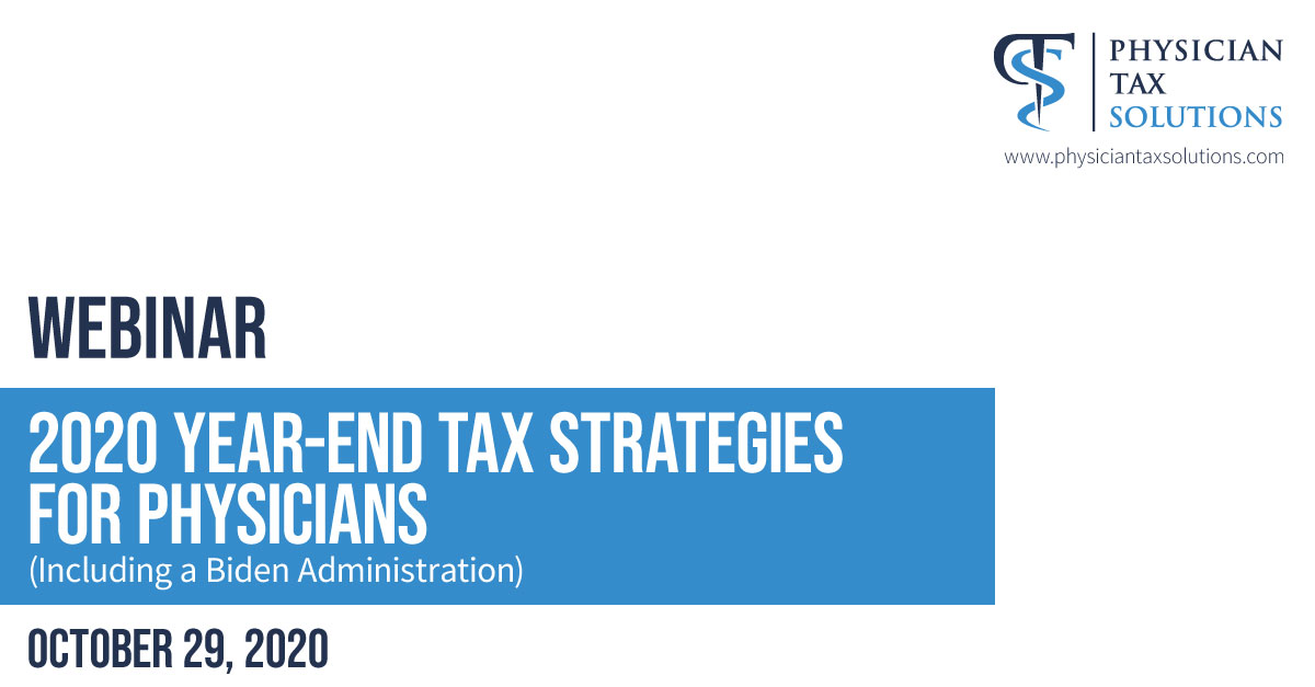 Year End Tax Strategies for Physicians