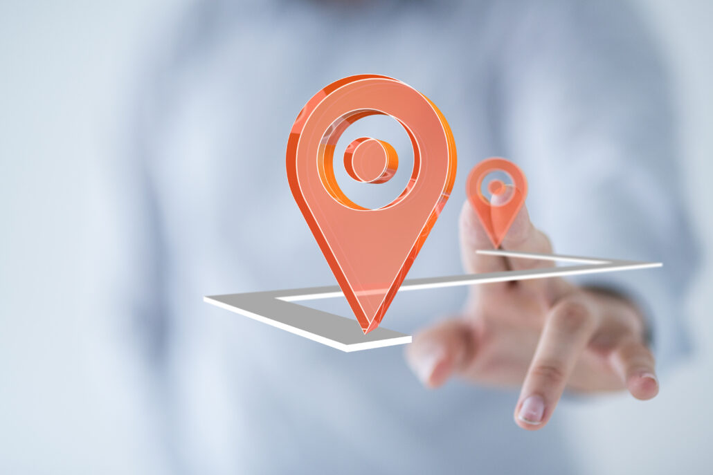 Location pin graphic representing a physician’s January tax roadmap and planning focus